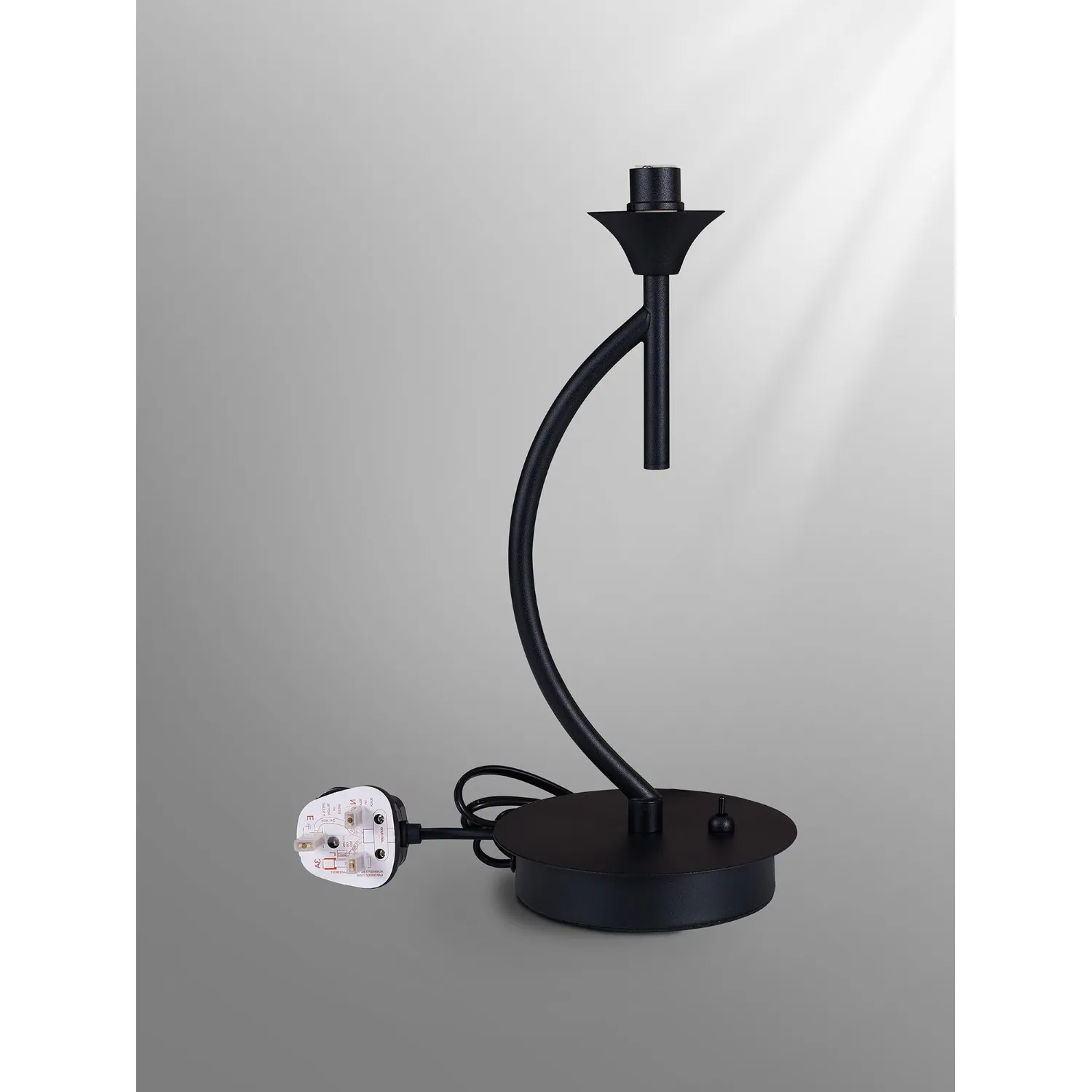 Abingdon Satin Black 1 Light G9 Vertical Table Lamp, Suitable For A Vast Selection Of Glass Shades