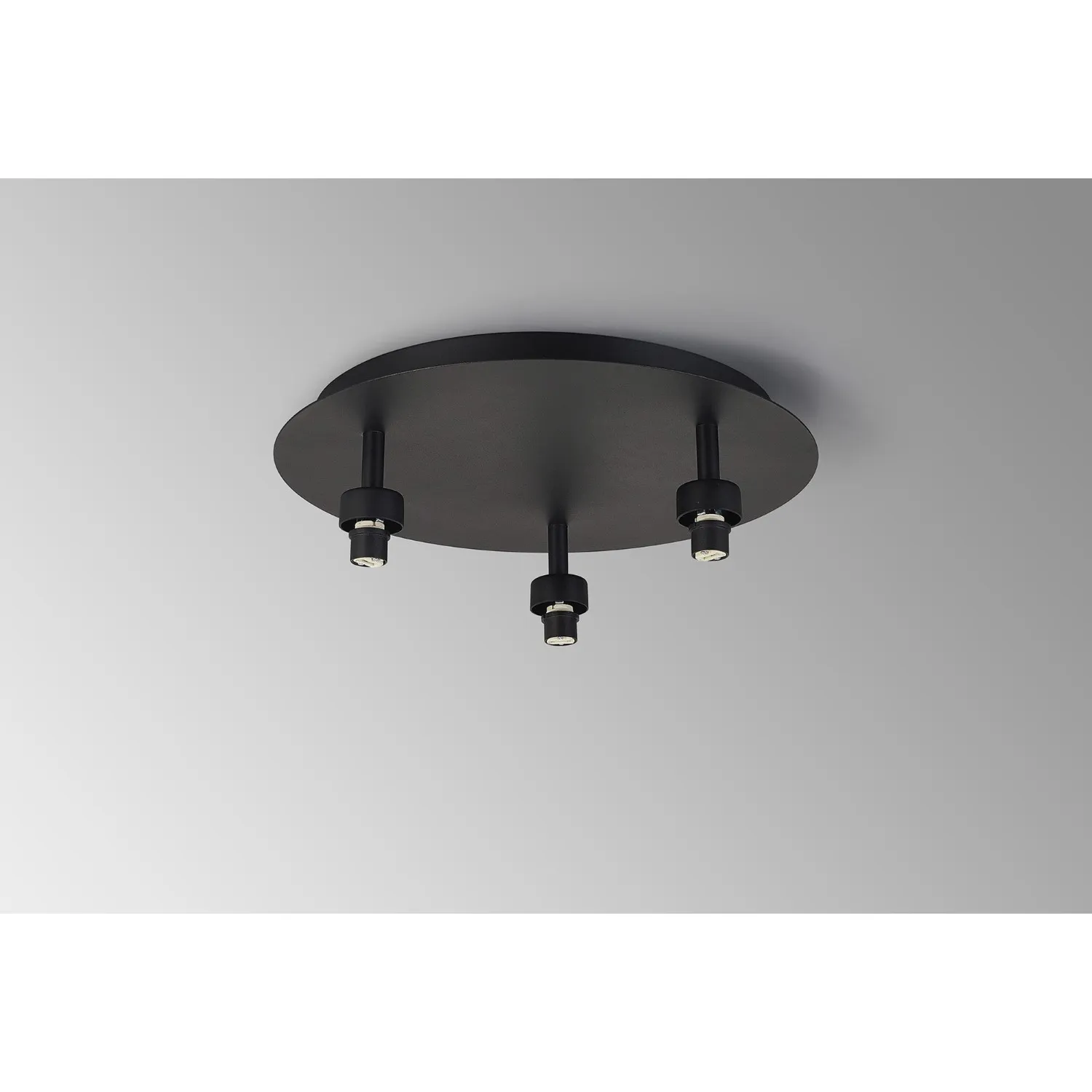 Abingdon Satin Black Round 3 Light G9 Universal 35cm Flush Light, Suitable For A Vast Selection Of Glass Shades