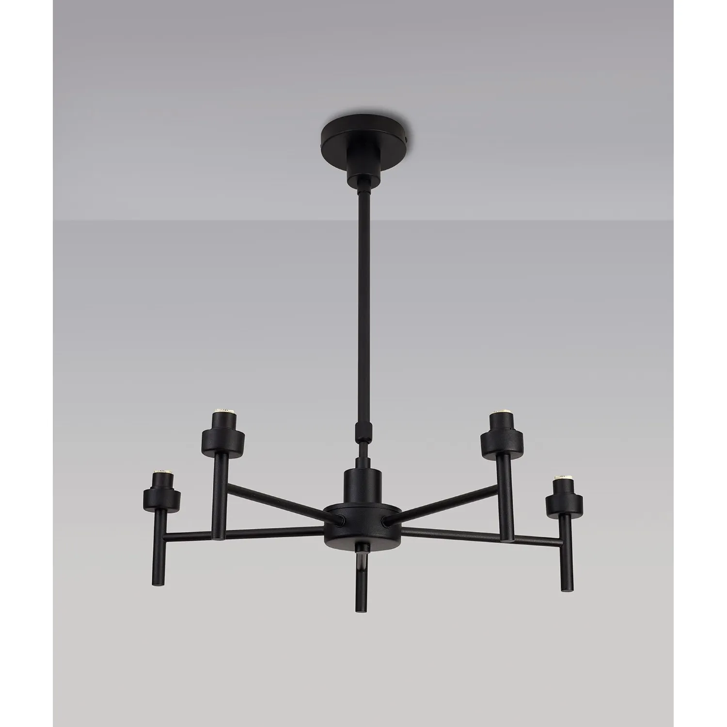 Abingdon Satin Black 5 Light G9 Universal Telescopic Light, Suitable For A Vast Selection Of Glass Shades