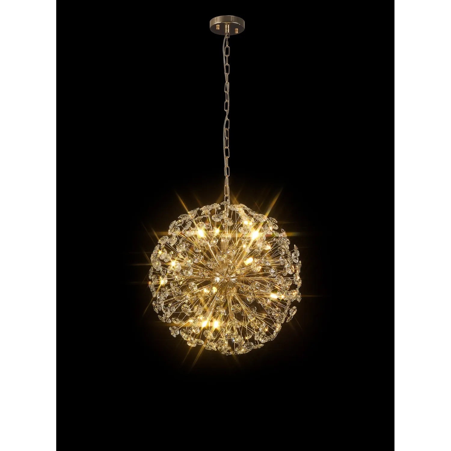 Camden Pendant 50cm Sphere 12 Light G9 French Gold Crystal