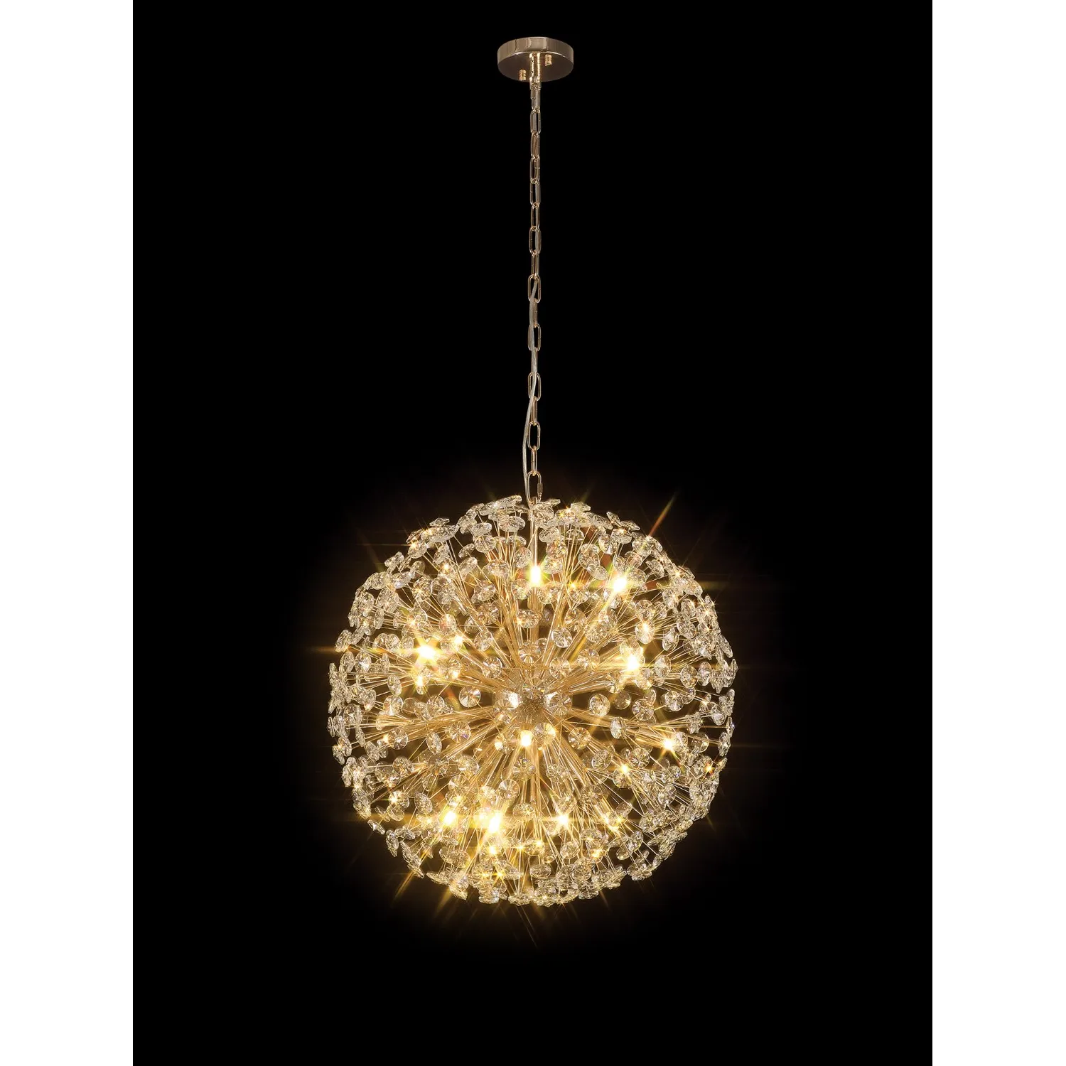 Camden Pendant 60cm Sphere 16 Light G9 French Gold Crystal